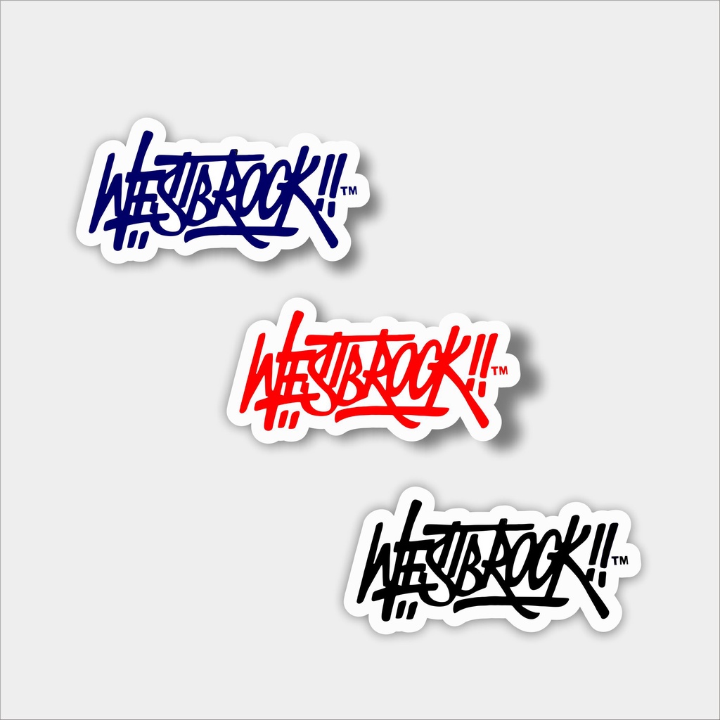 

Stiker brand stiker distro westbrook bahan graftac anti air