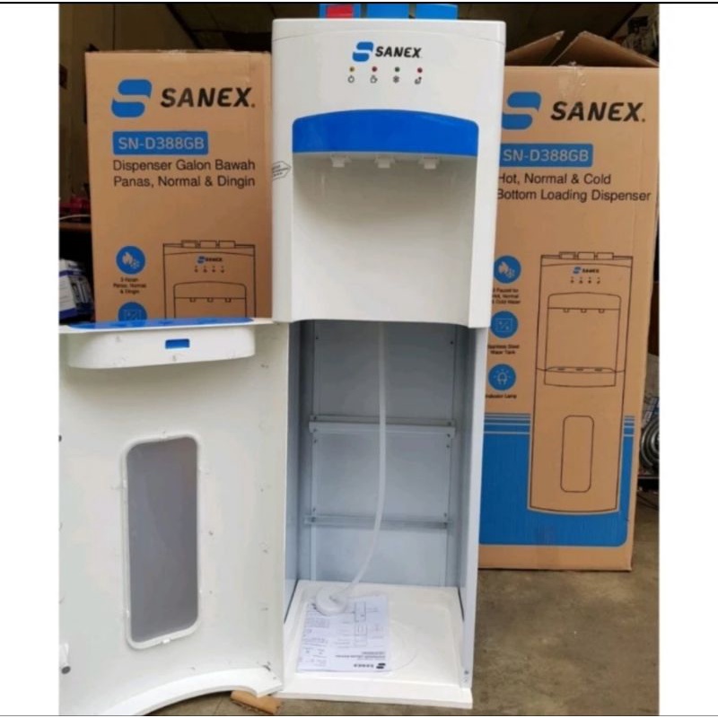 Dispenser Air Galon Bawah SANEX SN-D388GB Hot Cool - SNI - SN D 388 GB