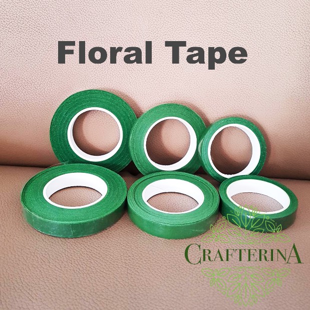 

Floral Tape 30yard / 20yard / 10yard / Selotip Daun Selotip Batang Hijau Coklat Brown Cokelat Green
