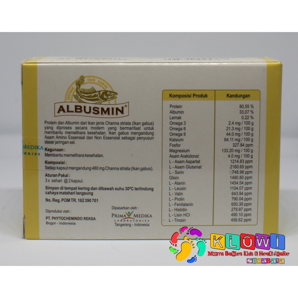 Albusmin 3 Blister / Suplemen Kesehatan / Ekstrak Ikan Gabus / Protein Tinggi Protein