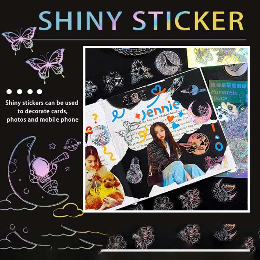 Mxbeauty Stiker Akun Tangan Craft Kawaii Scrapbooking Tahan Air Colorful Stars Stiker Buku Hias