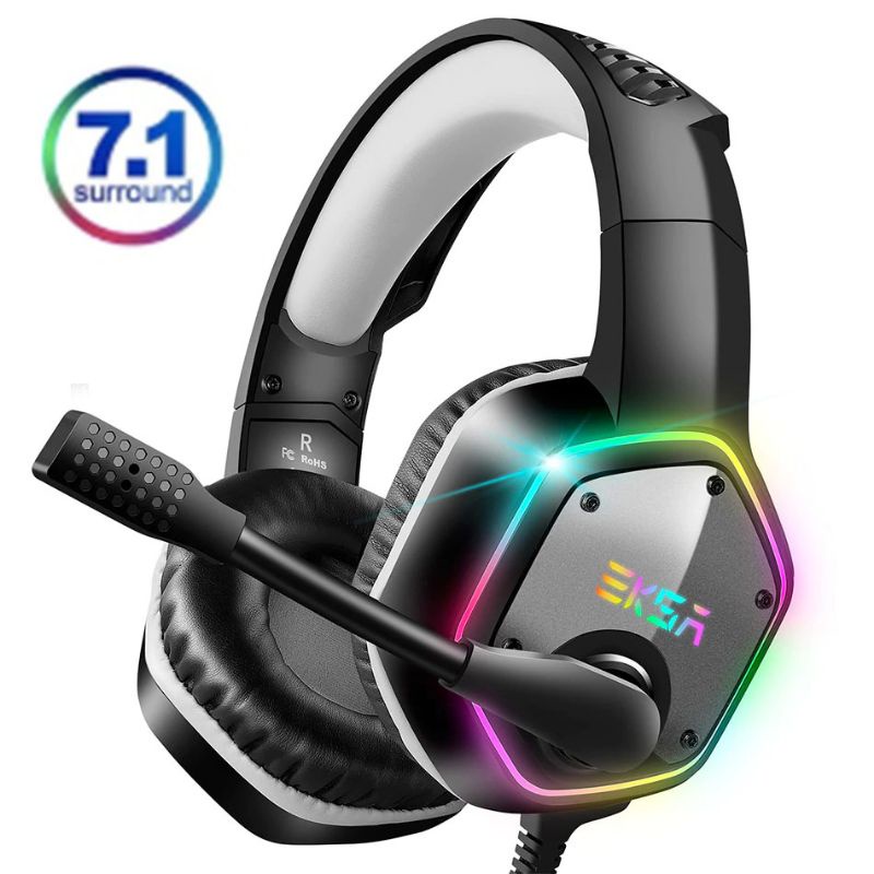 EKSA Gaming Headphone Headset LED Virtual 7.1