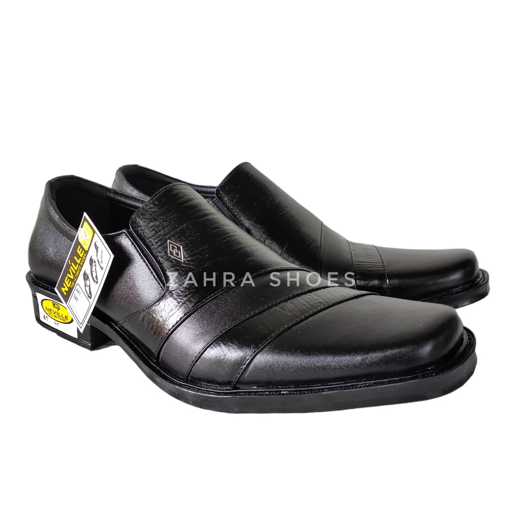 Sepatu pantofel formal pria laki-laki kantoran kondangan resepsi bahan kulit sapi asli terbaru nevil