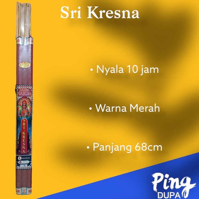 Dupa Sri Kresna Merah Nyala Hingga 10 Jam Isi 3 Batang Hio Jumbo