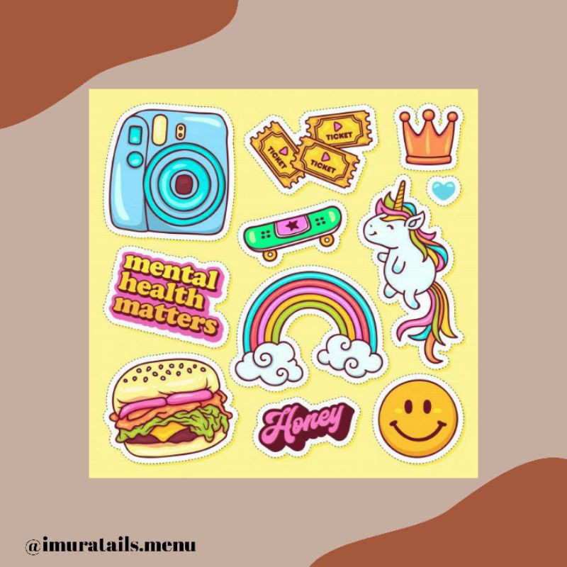 52pcs Sticker Tumblr Aesthetic 3