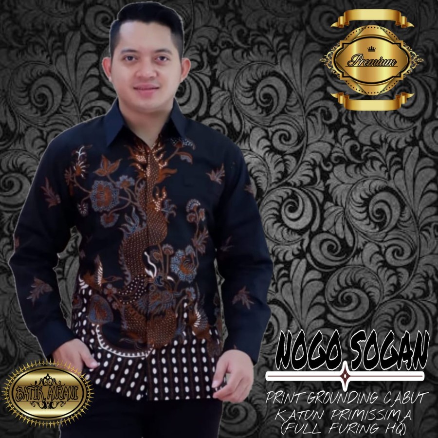 Nogo Sogan Kemeja Batik Pria Lengan Panjang by Batik Anjani