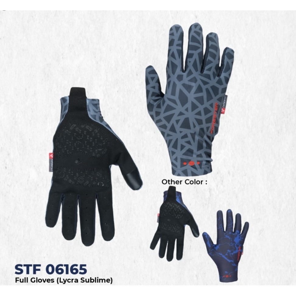 Sarung Tangan Forester Stf 06165 Full Glove Gowes Sepeda Motor Pria Wanita Cewek Cowok Thomgear Paiton Probolinggo