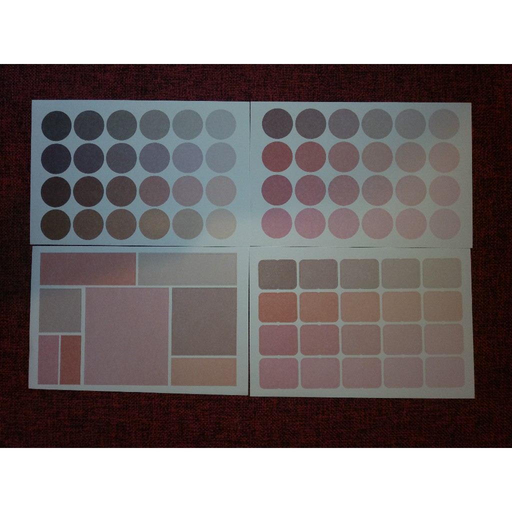 

4 Pcs Stiker Kertas COLOR PALETTE Sticker DIY Planner Scrapbook
