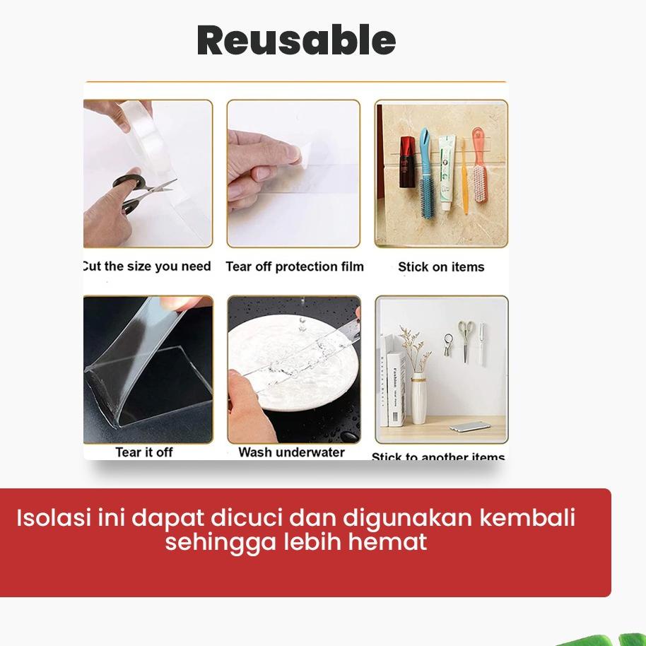 

trx5b5Ap--Double Tape Magic Isolasi Bening Perekat Tahan Air
