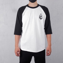 KAOS RAGLAN CROSSOVER | GOFRO WHITE BLACK