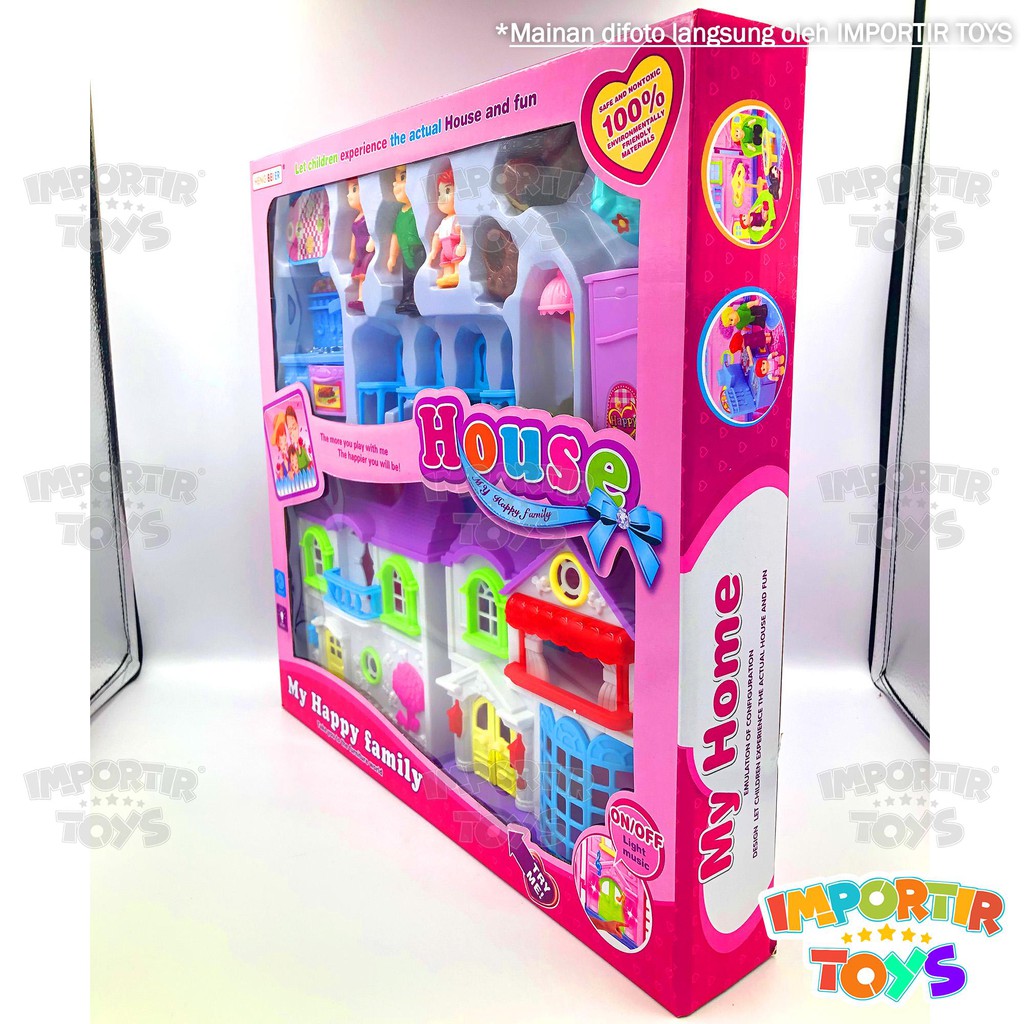 Mainan ANAK RUMAH VILLA (LAMPU + AKSESORIS) IMPORTIR TOYS