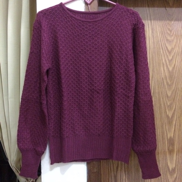 maroon and cream