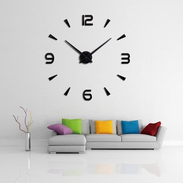 Jam Dinding Tempel DIY analog 3D Giant Modern Clock / Jam Dinding Rumah Stiker Tempel Aesthetic