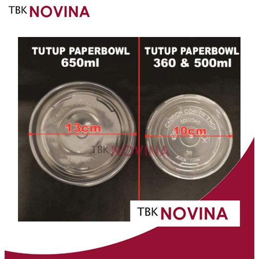 [25PCS] Tutup Paper Bowl 650ml n 800ml Per Pack 25pcs Hanya Lid Tutup Mangkok Kertas