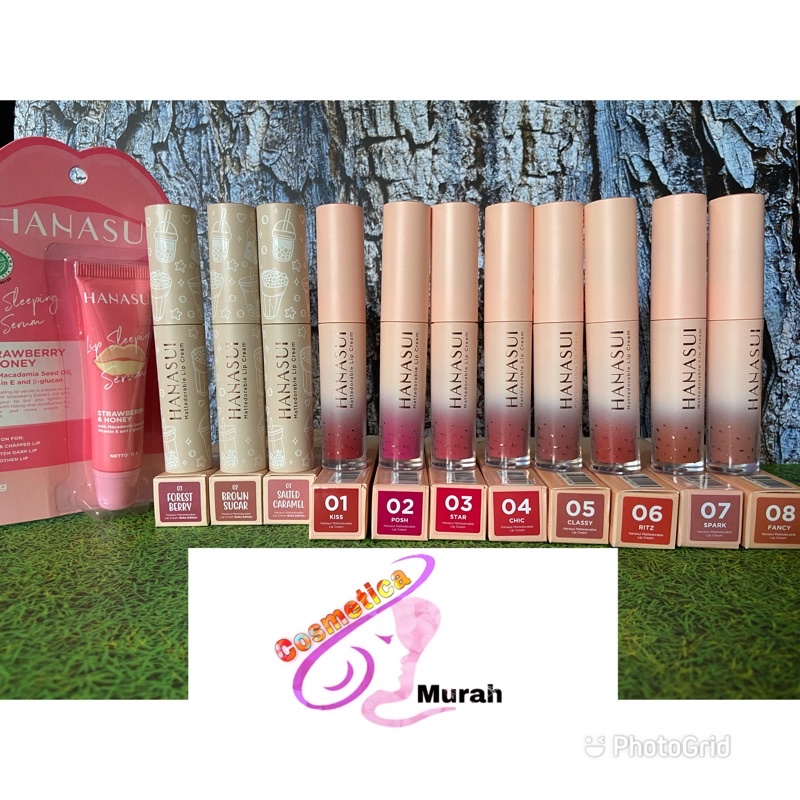 (ce,ux) HANASUI MATTEDORABLE BOBA EDITION - LIPCREAM MATTE HANASUI BOBA - MATTE LIP BOBA
