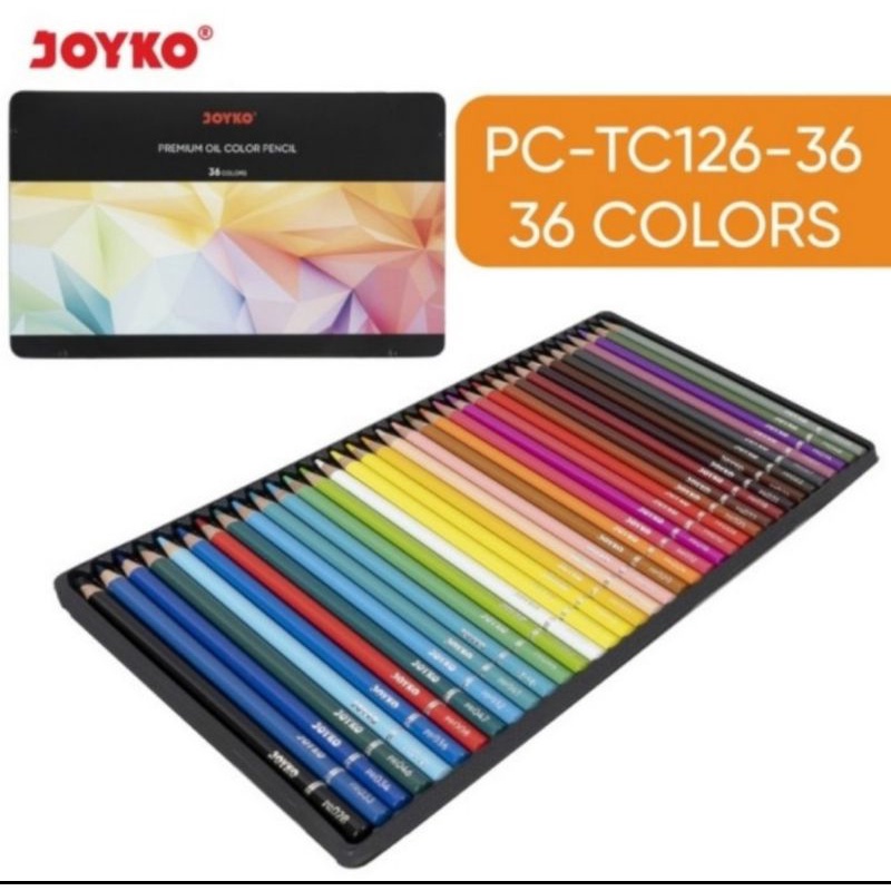 

PENSIL WARNA JOYKO CP-TC126 PREMIUM OIL COLOR PENCIL-36 WARNA