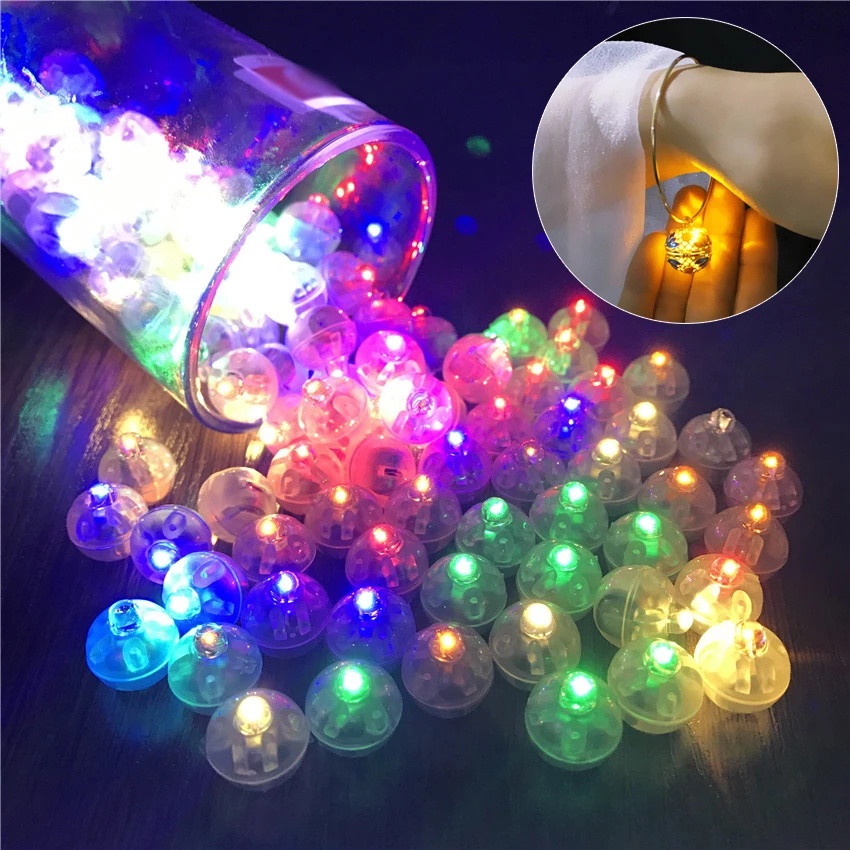 10pcs Lampu LED Bentuk Balon Bulat Untuk Dekorasi Pesta