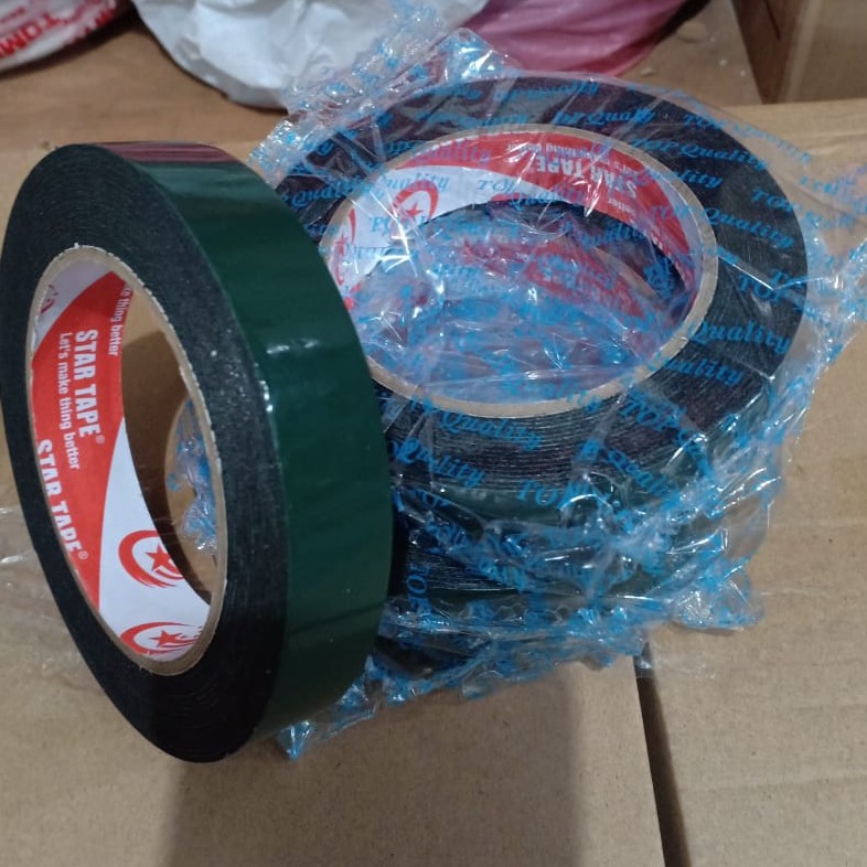 Double Tape HIjau Lem Bolak Balik Tape Hijau