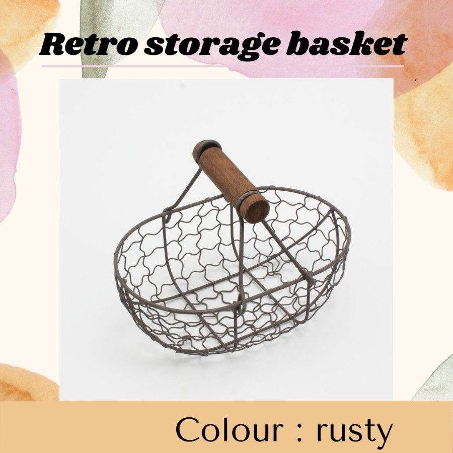 Retro Storage Basket / Keranjang Telur / Keranjang Buah Kecil