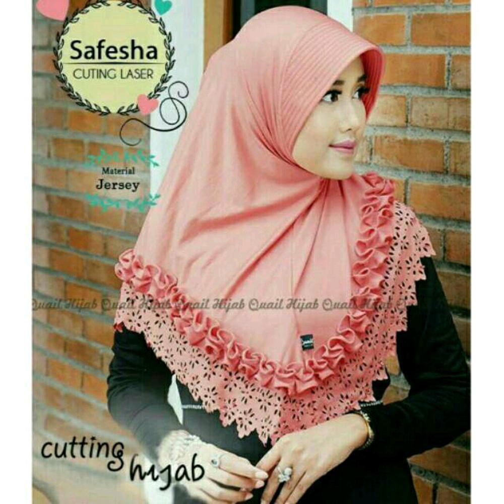 Safesha Kriwil ✅ Hijab Jilbab Laser Kerudung Bergo Pad