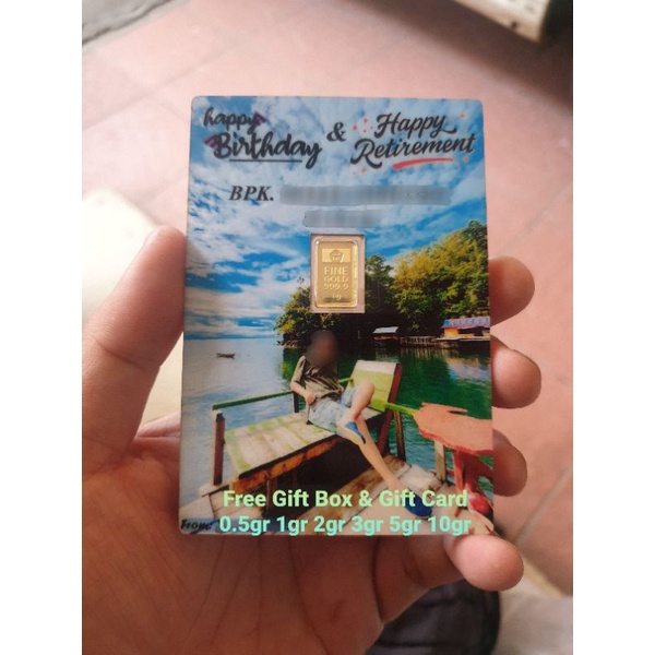 Logam Mulia Emas ANTAM Custom Design Gift Series Certieye Certicard