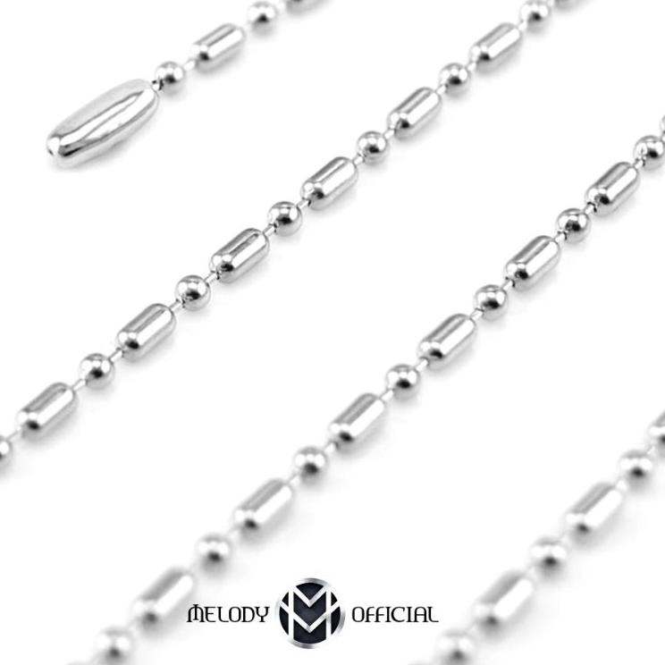 Dijamin Miring harga.. Kalung Pria Wanita Rantai Mci Titanium Silver Asli Anti Karat