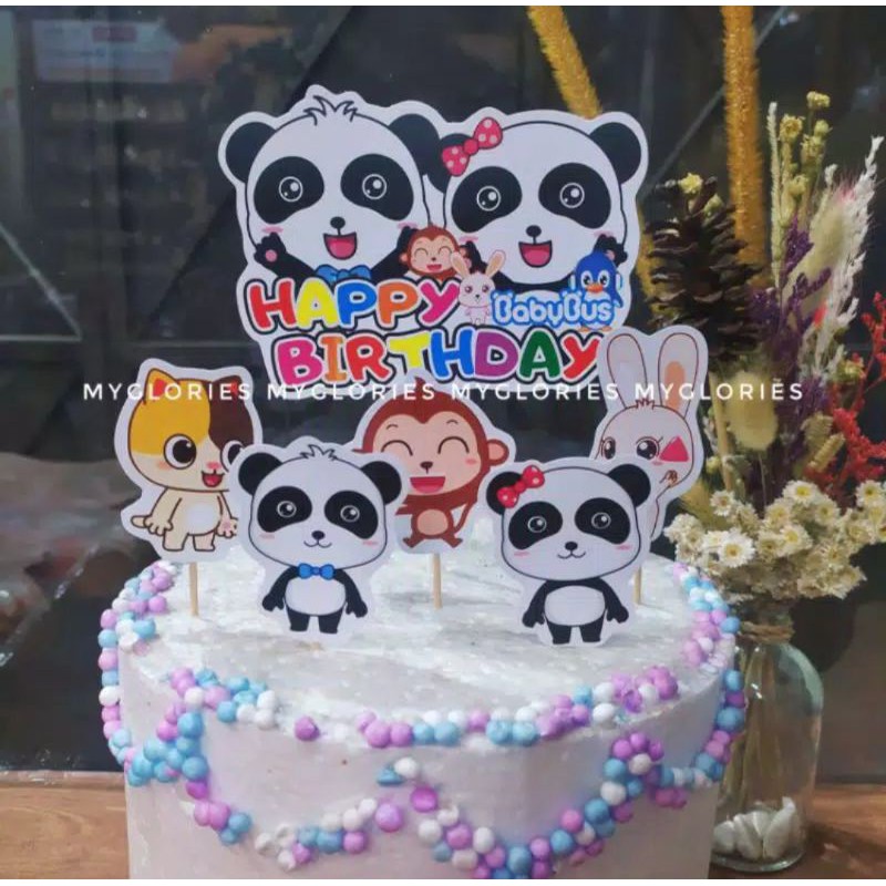 Topper Cake Baby Bus Hiasan Kue Anak Baby Bus