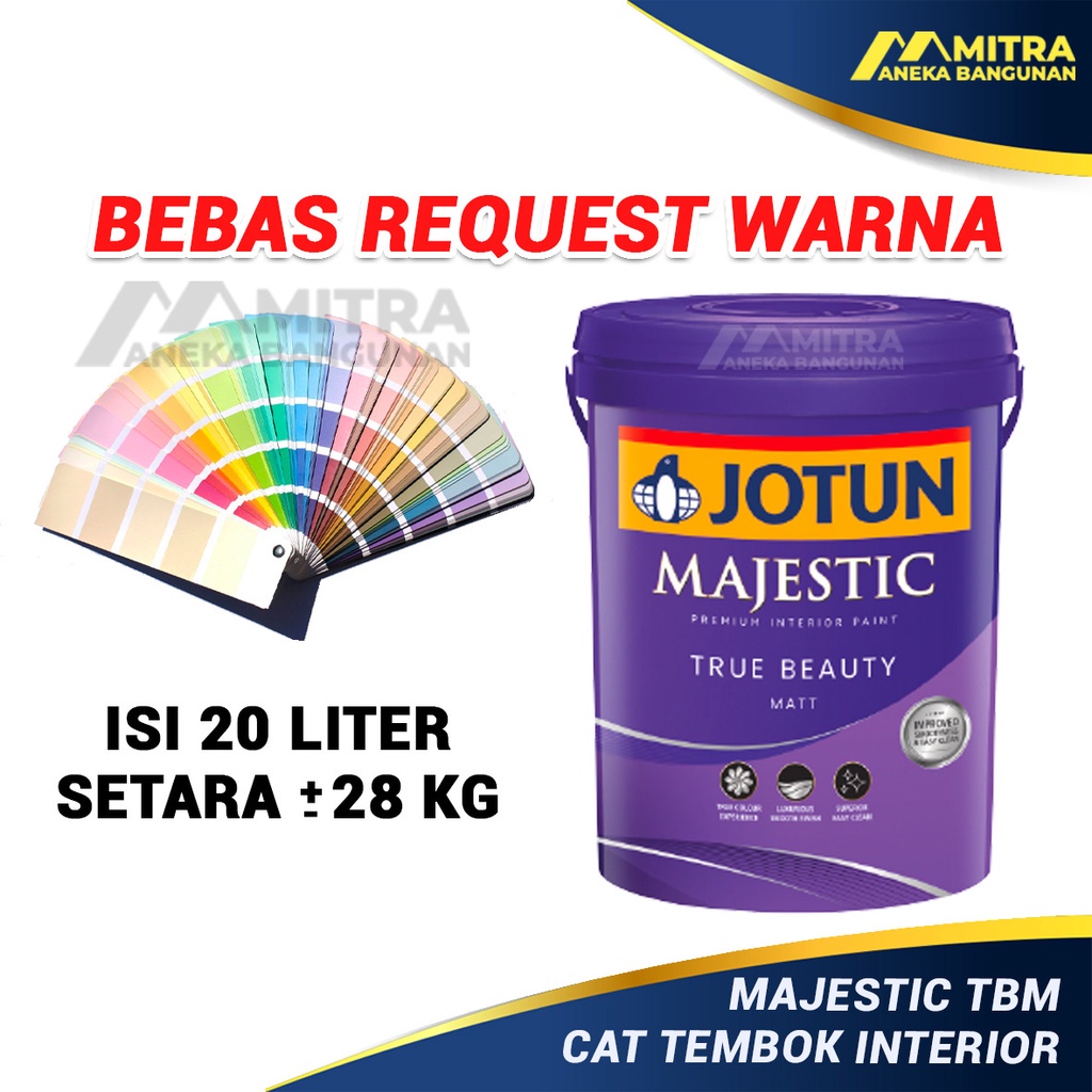 Jual Cat Tembok Interior Jotun Majestic True Beauty Matt 20 Liter 28 Kg 1 Pail Bisa Custom 0077