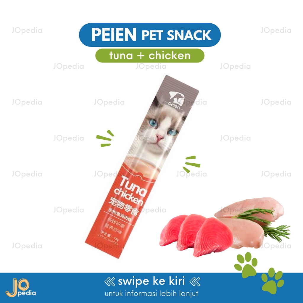 PEIEN Snack Kucing Cemilan Makanan Basah Strip Cat Creamy Treats