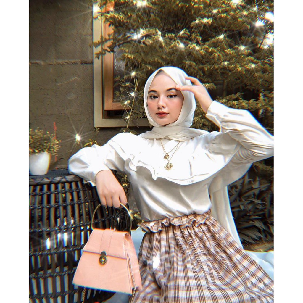 VS - NARINA BLOUSE BASIC SHIRT TOP RUFFLE HITS FASHION OOTD SELEBGRAM WANITA