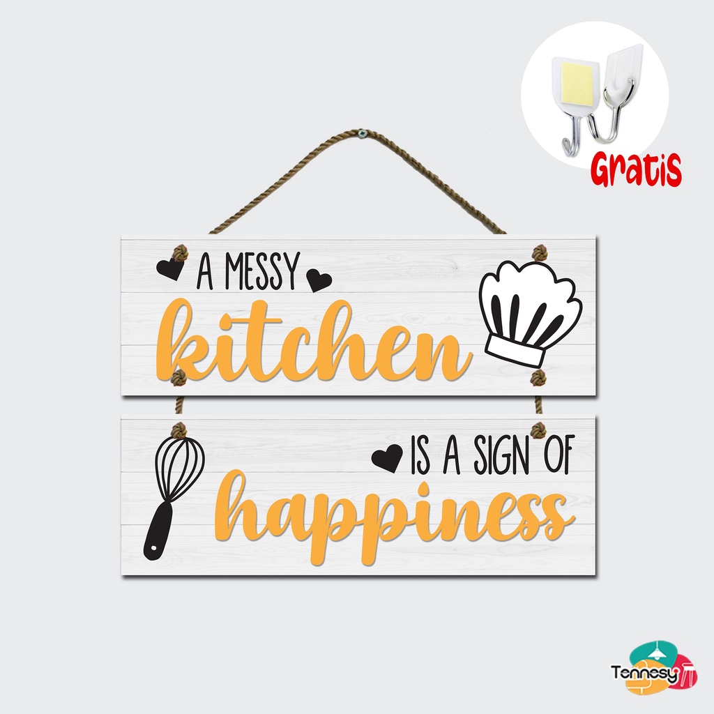 TENNESY HIASAN DINDING PAJANGAN KITCHEN DAPUR SIGN 2 SUSUN 30x10XCM DEKORASI DINDING LAUNDRY DAPUR DEKORASI DINDING RUMAH