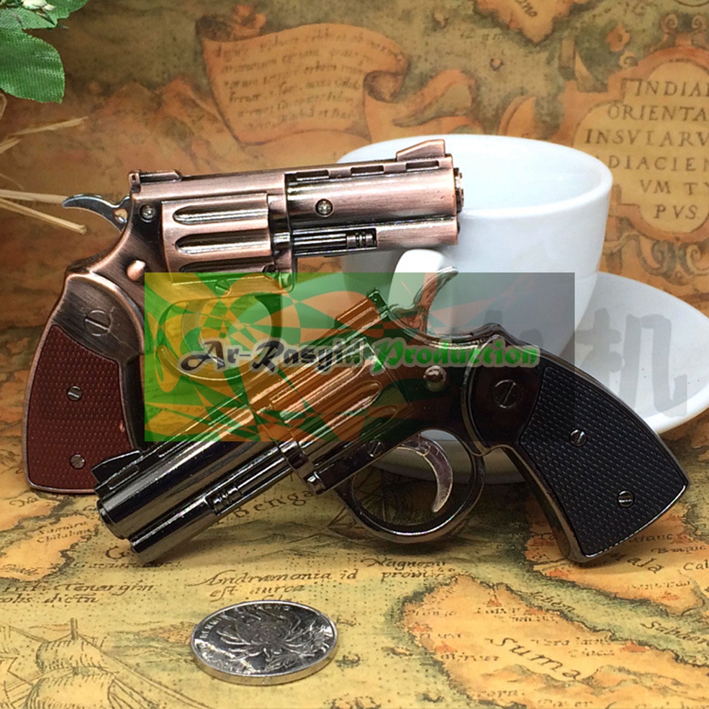 Korek Api Bara Pistol Revolver Senter