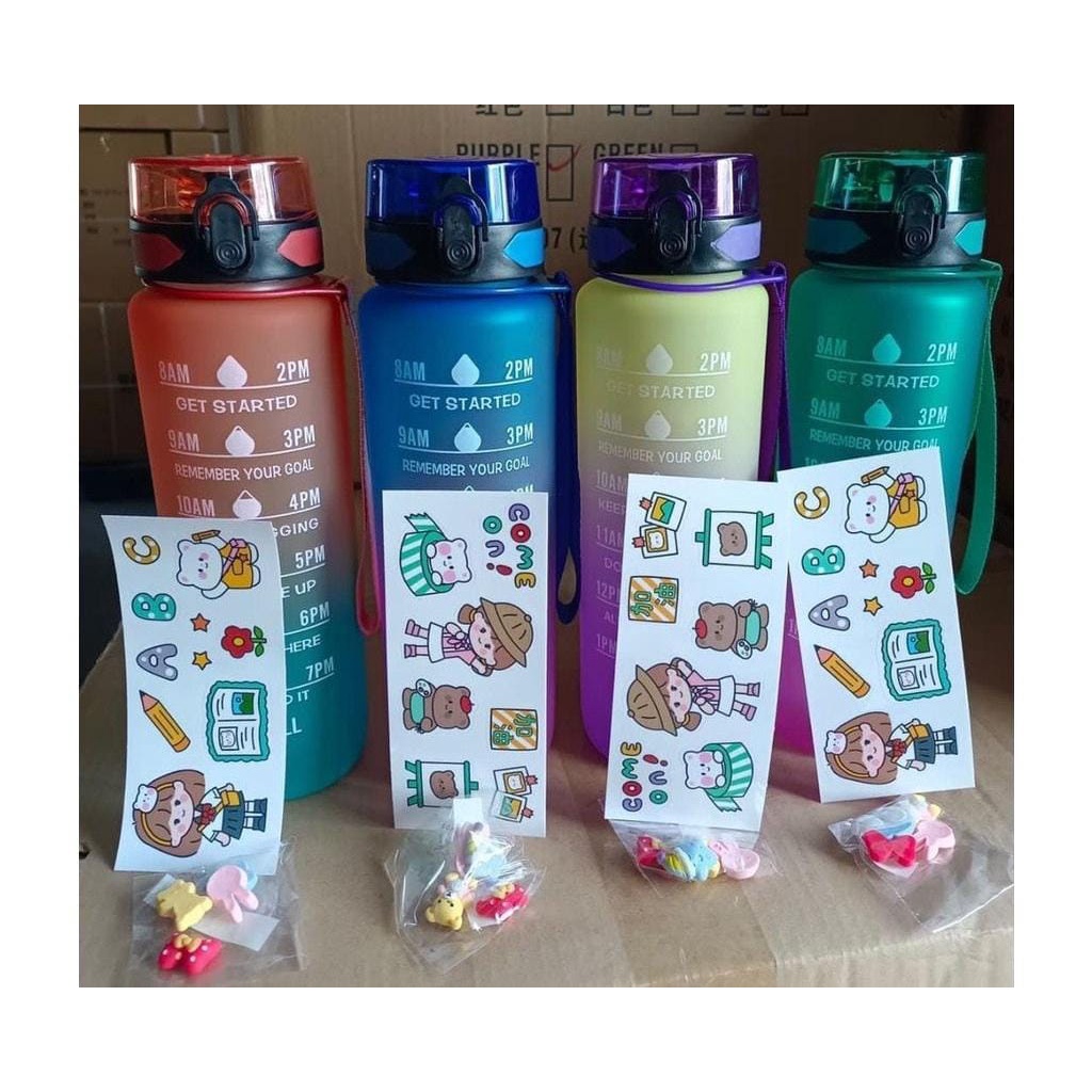 BOTOL BERUANG BOTOL VIRAL 2 LITER BOTOL 1L BOTOL MINUM ANAK FREE STIKER 2D 3D FBL