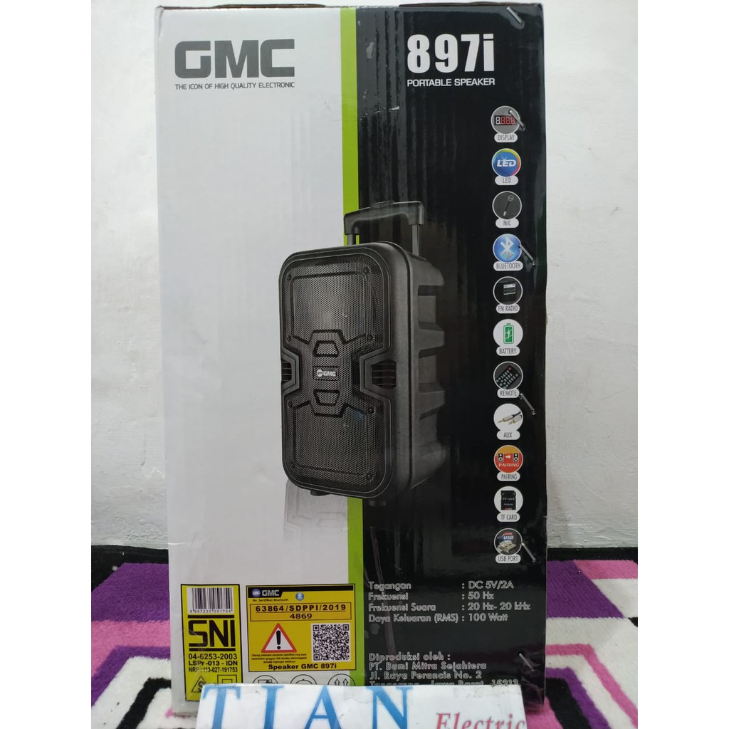 GMC-897i Portable Speaker Multimedia Bluetooth (Mic Include)