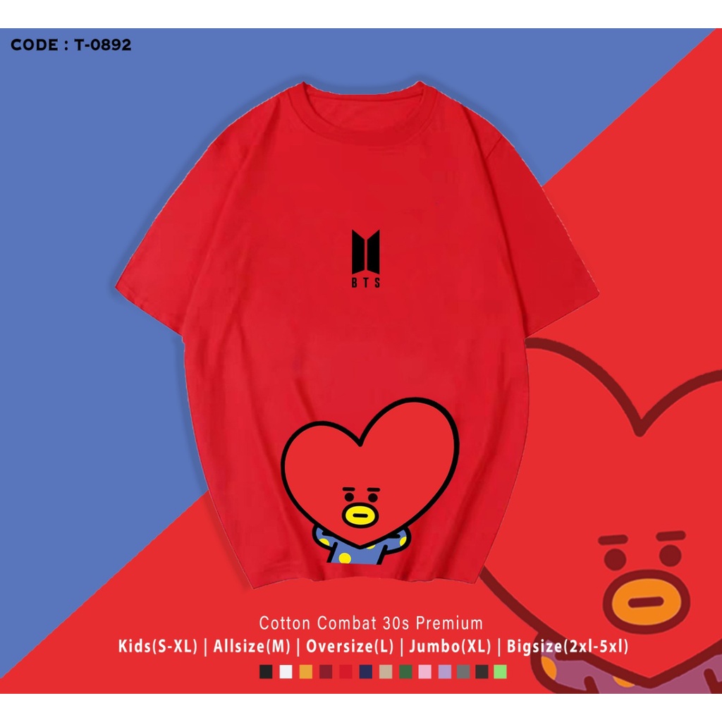 KAOS / TSHIRT KPOP / B T 2 1 / REAL PICTURE / CHIMMY / MANG / TATA / TERIMA CUSTOM TEE