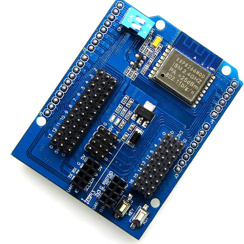 Btsg New Serial WiFi Shield Untuk Arduino- R3 2560dari ESP8266 WiFi Web Sever Shield ESP-13 IoT DIY Papan Pengembangan Kit