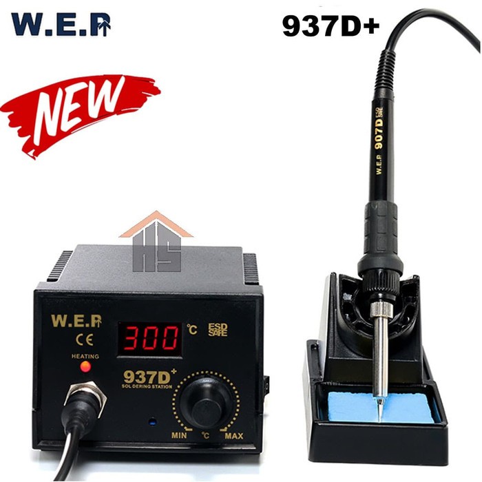 WEP 937D+ 60 Watt Soldering Station Digital Solder + Busa Original