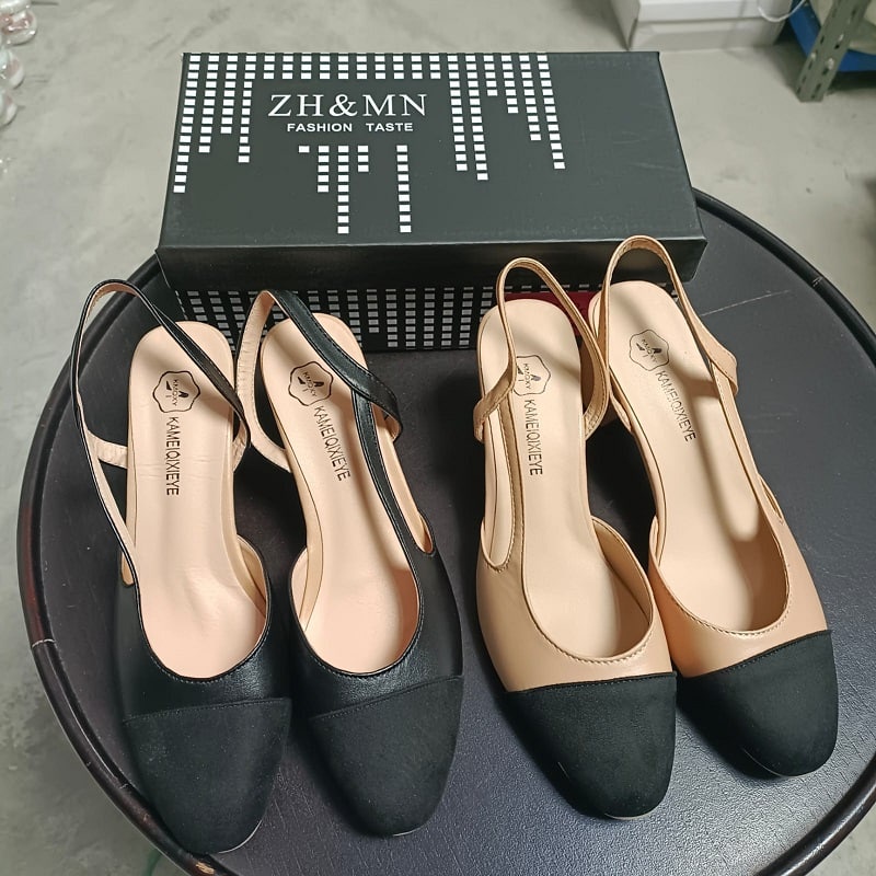 (SPECIAL SALE YEAR IMLEK) Heels Wanita Import Terbaru 022400 Heels Ps Hak Tali Belakang