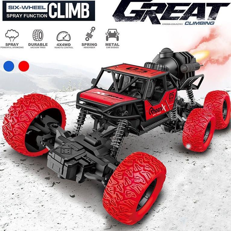 Mainan Anak RC GREAT CLIMBLING CAR SPRAY Mobil Remote Control 4WD Asap