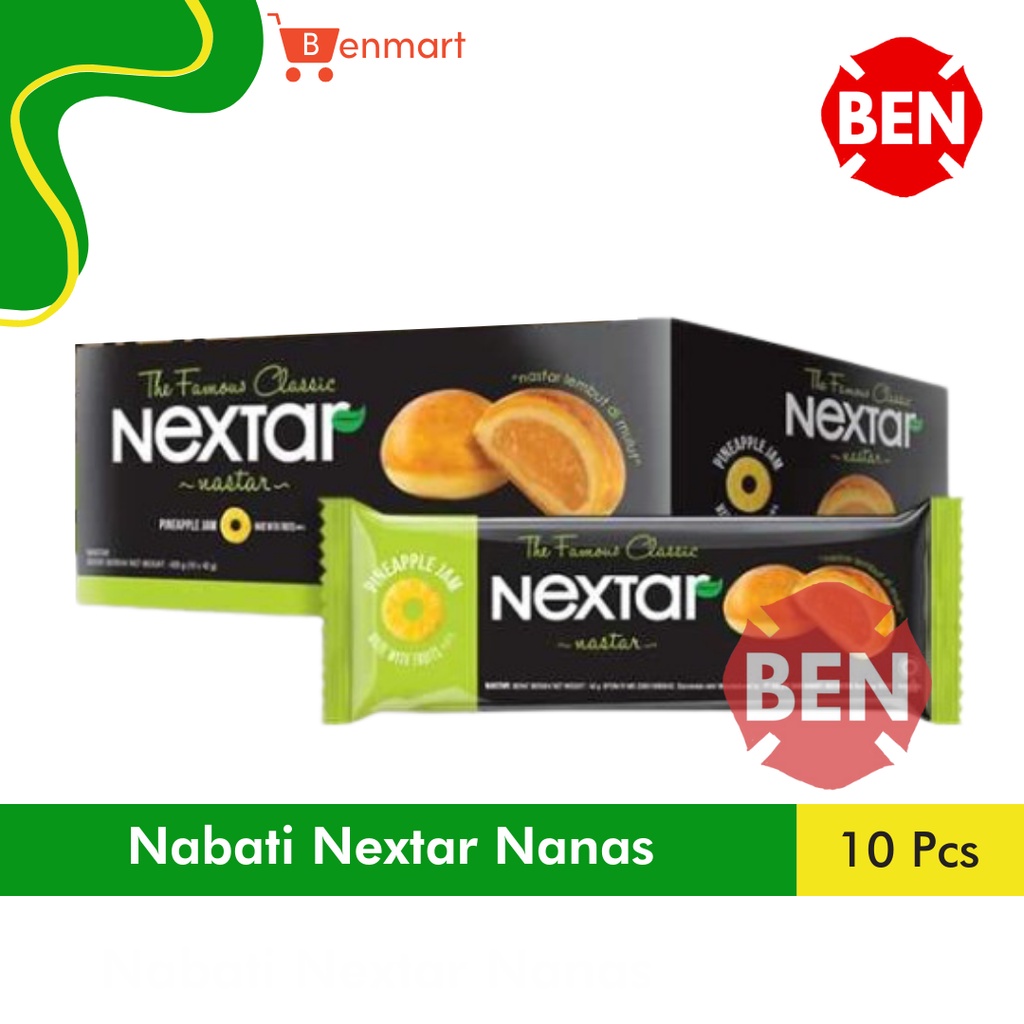 

Nabati NEXTAR NASTAR 1 Pak Box 10 Pcs Pineapple Jam Nanas Kue Cookies