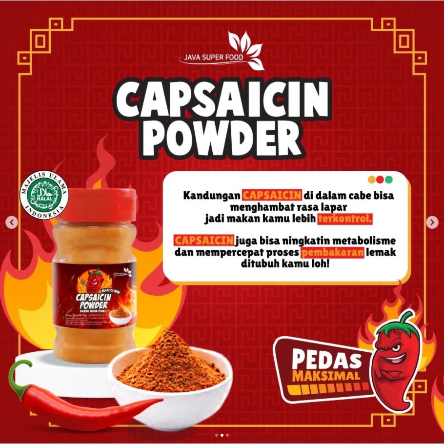 Bubuk Cabai Super Pedas - Capsaicin Powder - Abon Cabe -50gr