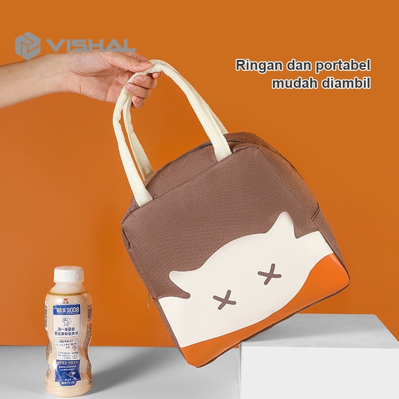 VISHAL Tas Bekal Karakter/Iconic Insulated Lunch Bag Cooler/Lunch Bag Sekolah -Tas Bekal Makan VS-28