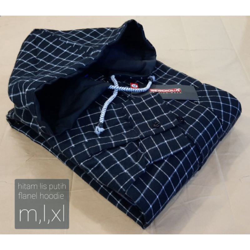 flannel Hoodie XXL  /flannel kupluk jumbo/kemeja kasual /kemeja hoodie