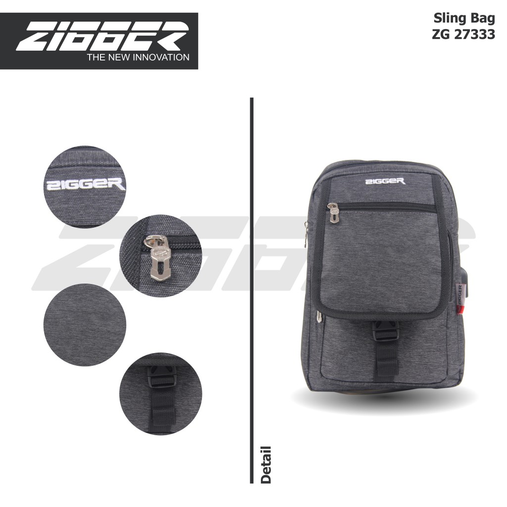 ZIGGER TAS SELEMPANG PRIA 27333 - SLING BAG DENIM