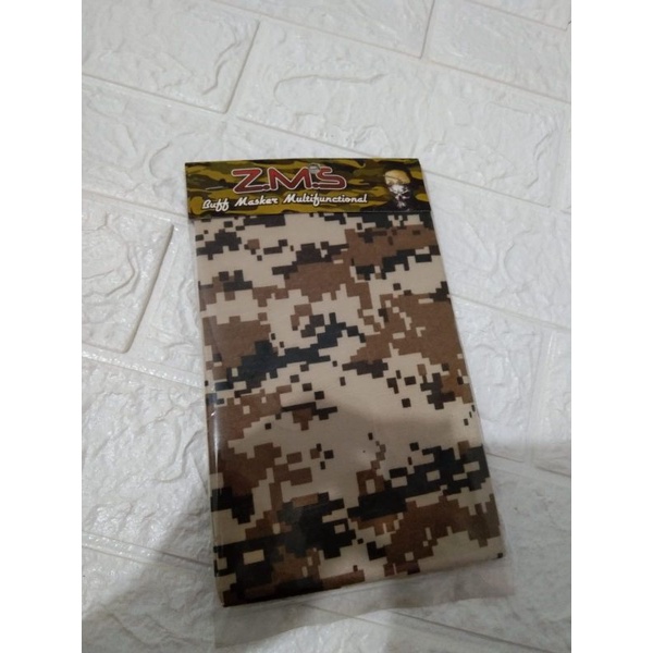 Masker Baff Motif Army dan Hitam polos / Masker motor serbaguna