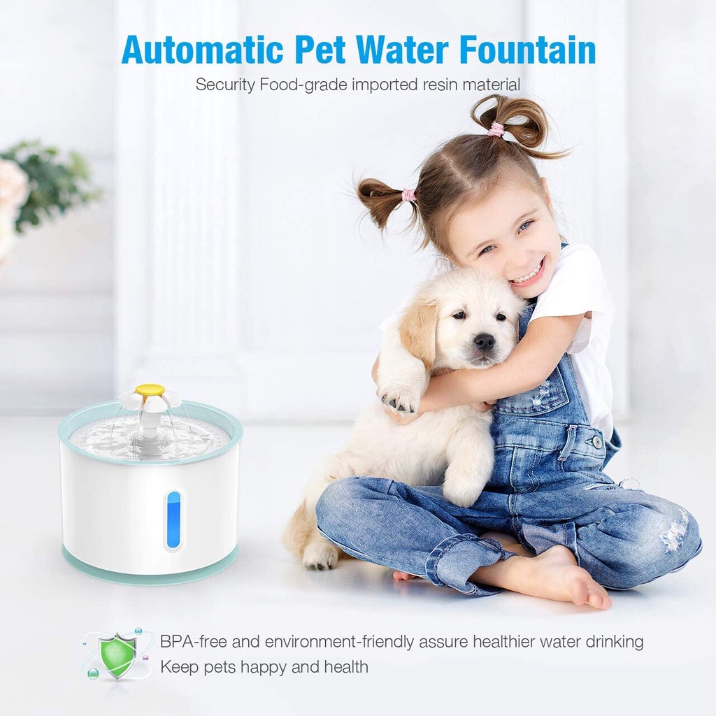 PETWANT PW104 Pet Drink Automatic Water Fountain Tempat Air Minum Hewan Kucing Dan Anjing