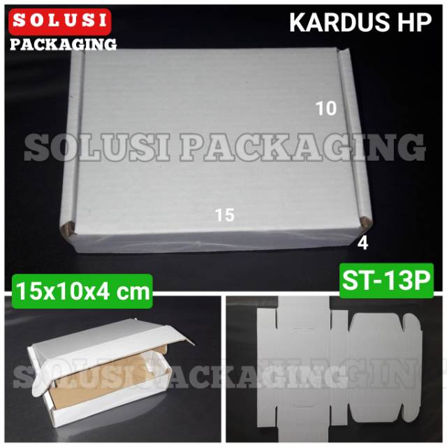 isi 10pcs KARDUS KOTAK HP 15X10X4 PUTIH tipe ST13 | KARDUS PACKING KARDUS POLOS KARDUS SEPATU KOTAK 