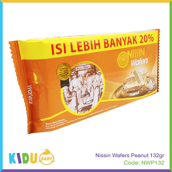 Nissin Wafers Milk / Peanut / Chocolate 132gr Kidu Baby