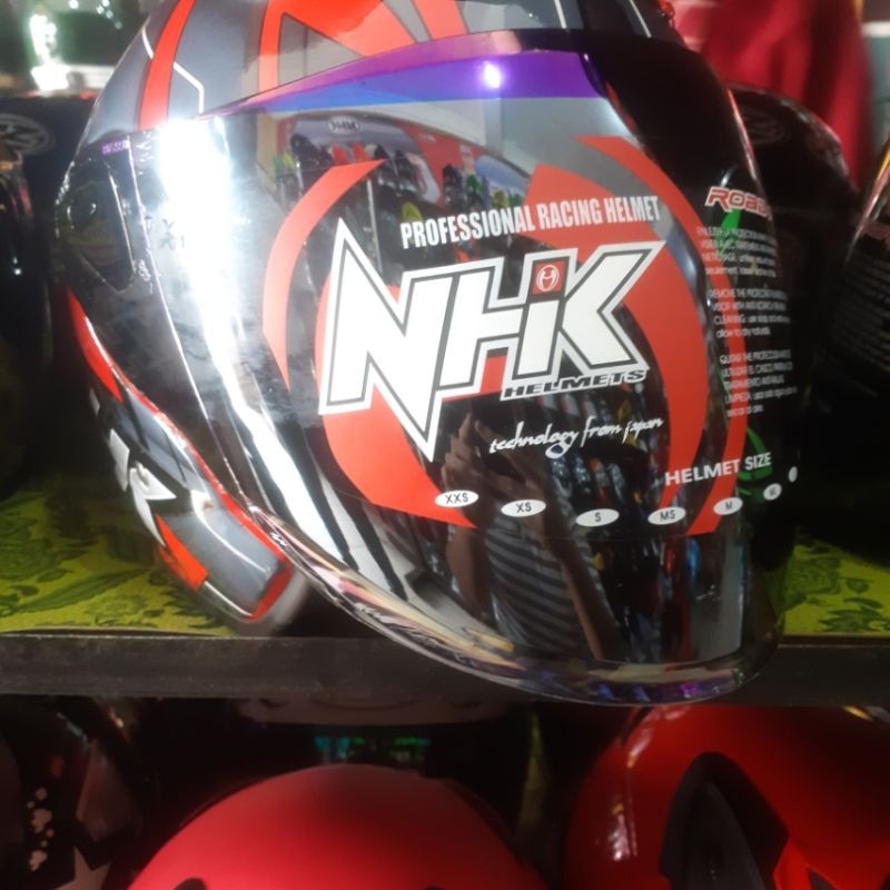 kaca helm nhk r6 pelangi