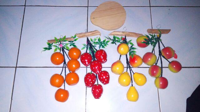 Artificial Fruits / Buah Palsu, Hiasan Dinding Aneka Buah Mirip Aslinya, Isi 6